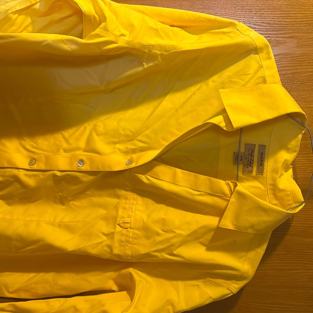 Yellow/ Gold dress shirt 16w Gold Label Investment II